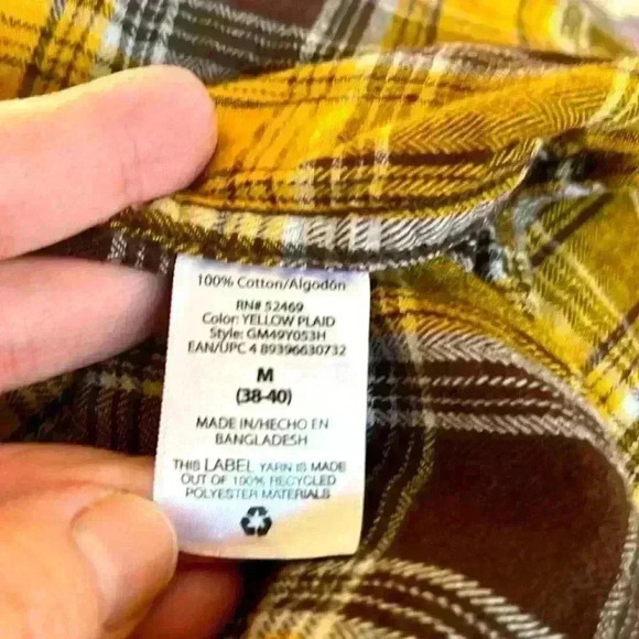 GEORGE flannel button-down long sleeve shirt - Picture 3 of 6
